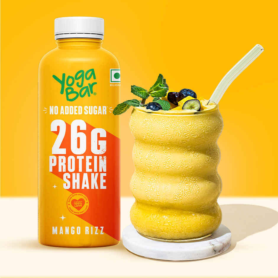 Yoga Bar 26g Protein Shake Mango Rizz, No Added Sugar, Rich In Calcium, 171 Calories