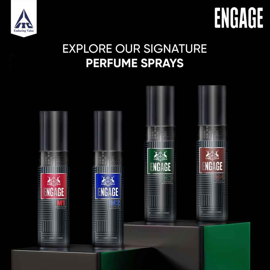 Engage M3 Perfume Spray for Men, Fresh & Minty Fragrance, Skin Friendly