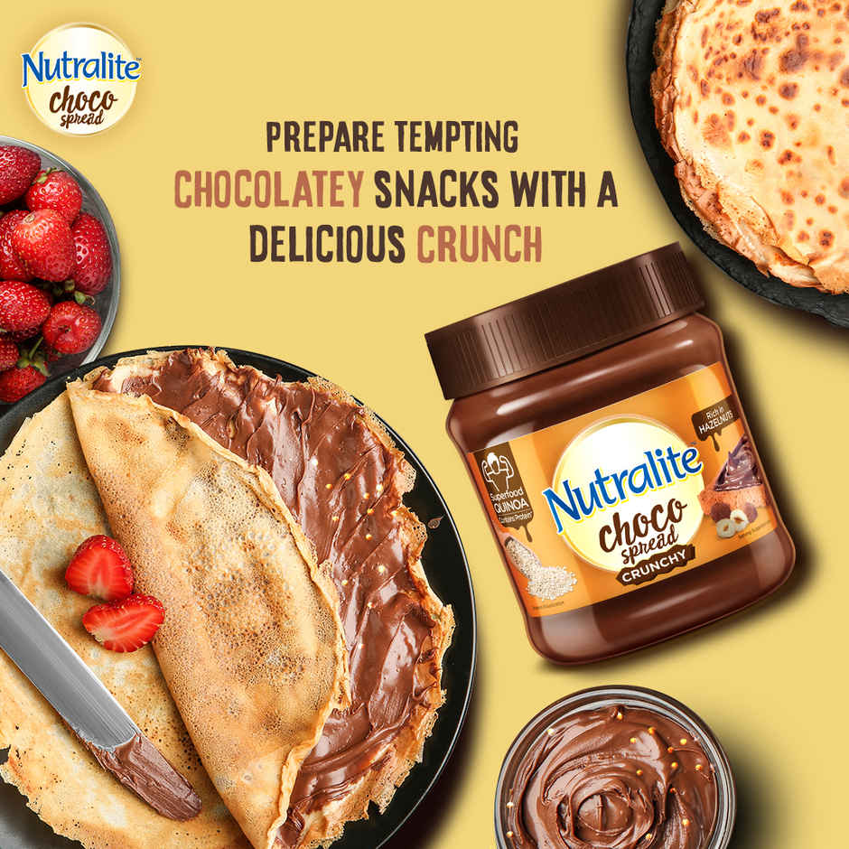 Nutralite Choco Spread Crunchy With Protein-Rich Quinoa Premium Chocolate & Real Hazelnuts - 275 g