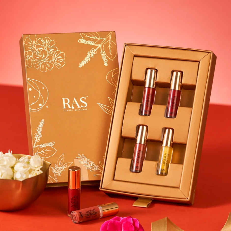 Ras Luxury Skincare Tinted Lip Balm Miniature Set | Giftset for Women for Rakhi