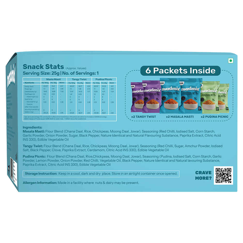 Madmix Baked Jowar Bhujia- All Flavour (Pack Of 6)