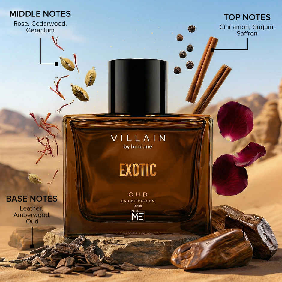 VILLAIN Exotic Oud Perfume for Men | Spicy Oriental EDP | Long Lasting