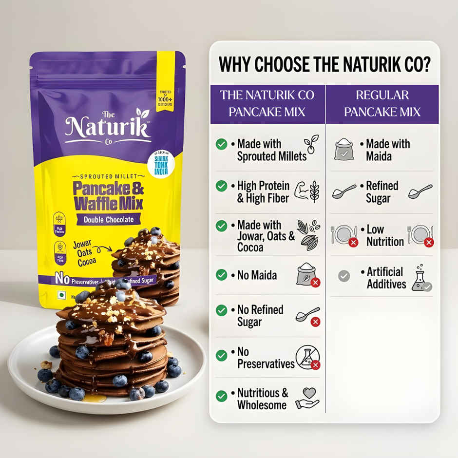 The Naturik Co High Protein Millet Pancake Double Chocolate