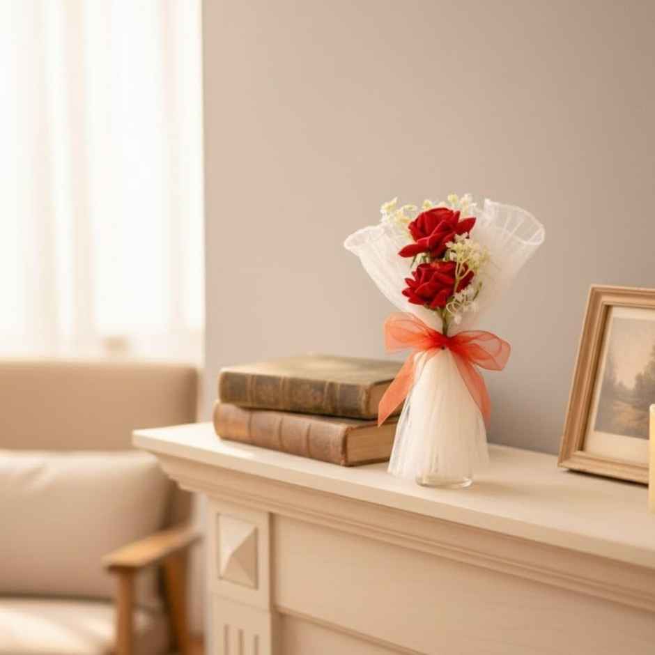 Rose Artificial Flower Bouquet | 27 cm | Satyam Kraft