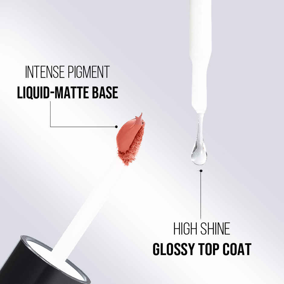 Staze Gloss Lock 2-in-1 Liquid Lipstick + Clear Gloss | Transferproof | 01 Im Cute | 7g