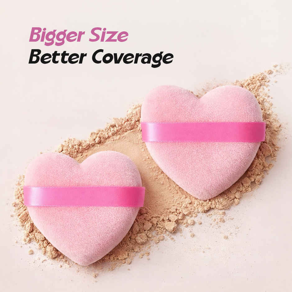 Multibirte Mini Finger Puffs With 2 Heart Blender Sponge for Foundation Concealer & Powder