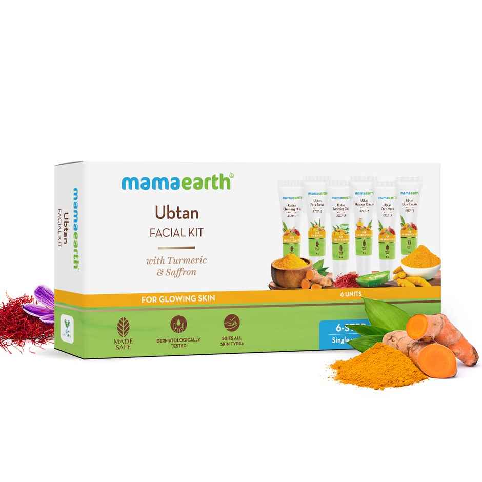Mamaearth Ubtan Facial Kit With Turmeric & Saffron For Glowing Skin