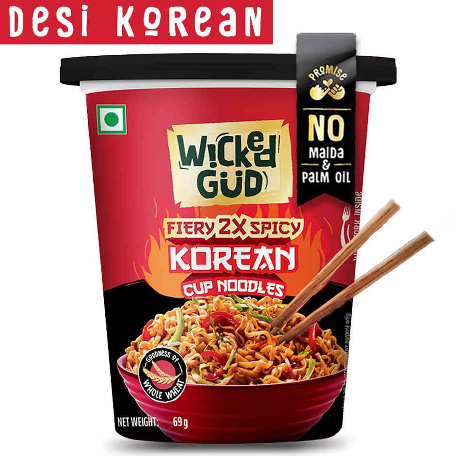 Wickedgud Fiery 2x Spicy Korean Cup Noodles