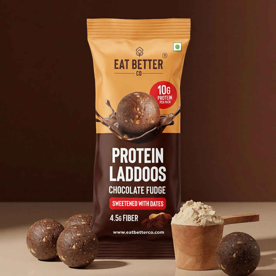 Eat Better Co Protein Laddu | Chocolate Fudge