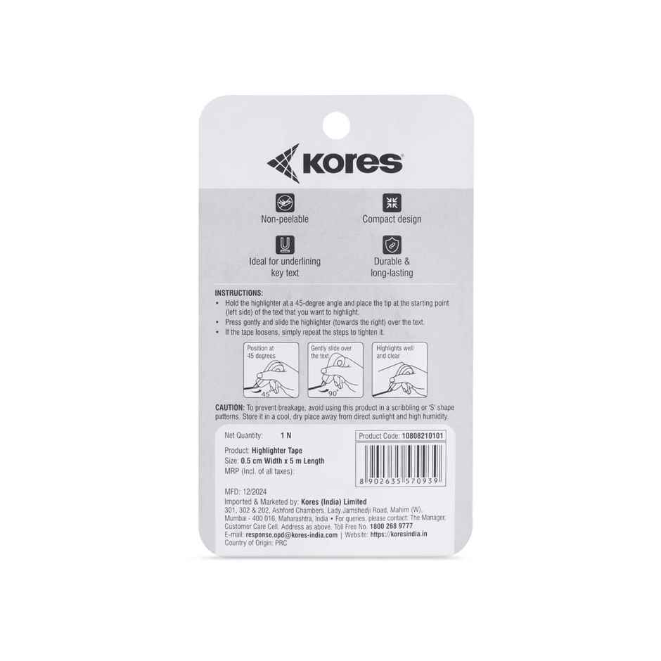 Kores Highlighter Tape 5m