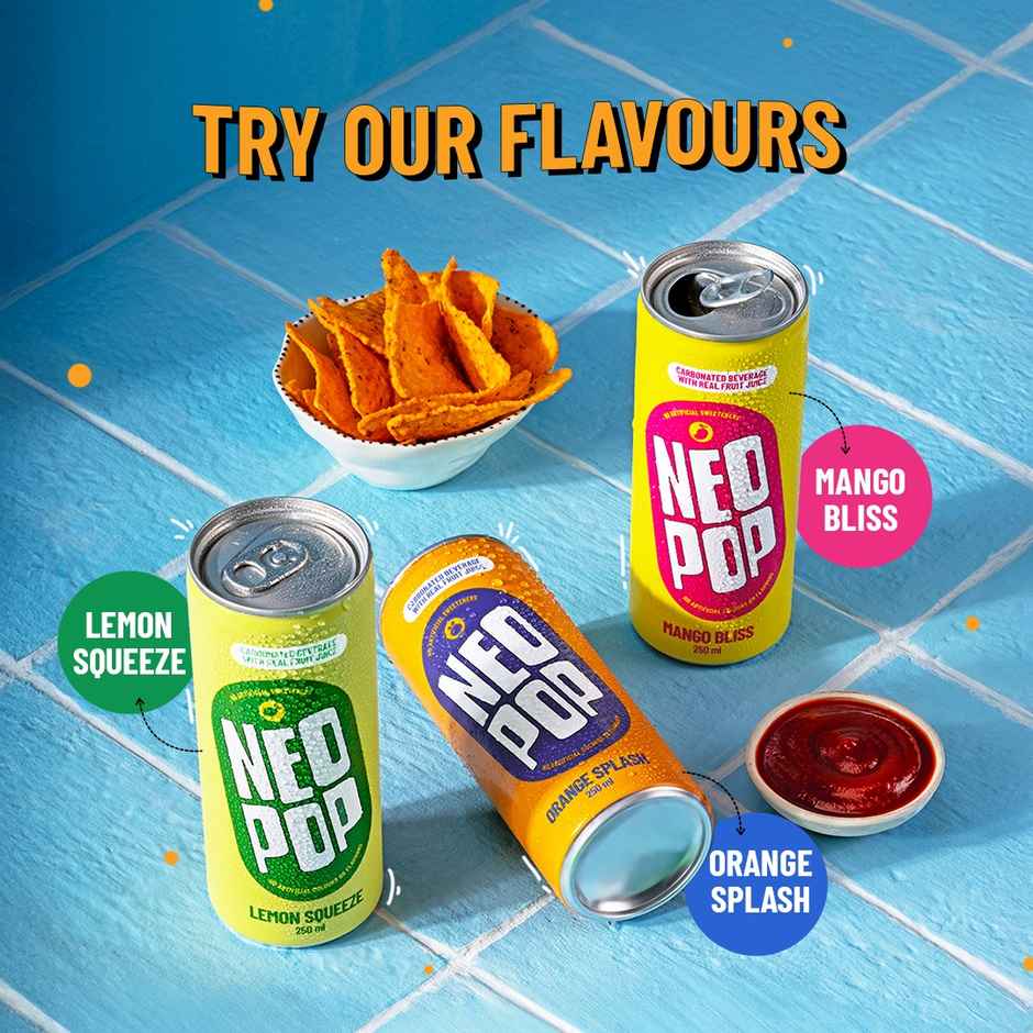 NEOPOP Orange Splash Can | Carbonated Beverage