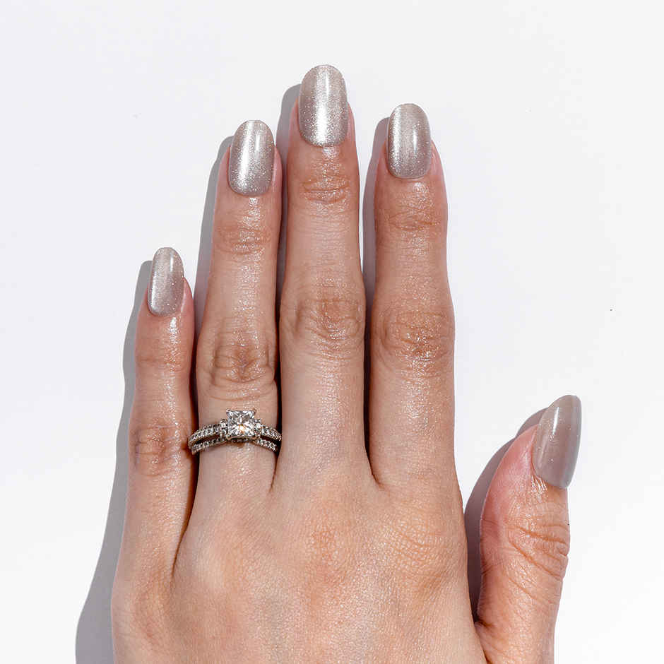 Gush Beauty Nailed It | Reusable Luxury Press On Nails With Application Kit - Wifey Energy Cat Eye