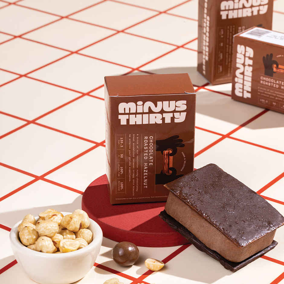 MINUS THIRTY Chocolate Roasted Hazelnut Ice Cream Sandwich (Vegan)