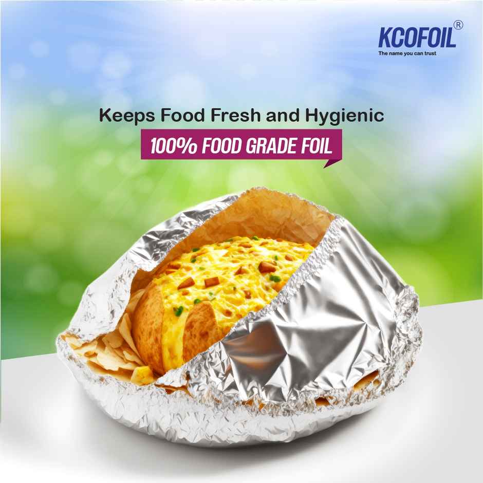Kcofoil 18 m Aluminium Foil for Food Wrapping