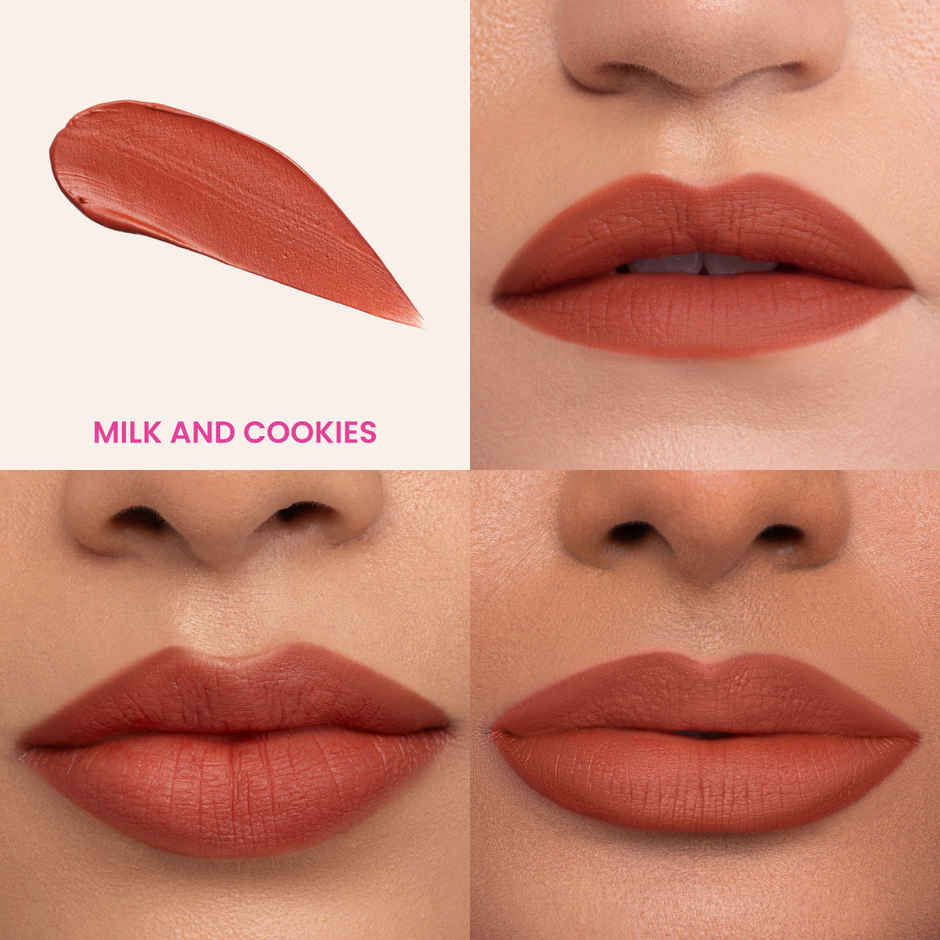 Typsy Beauty Pout Cloud Matte Lip Balm | Tinted Lip Balm | long-lasting stain I Milk and Cookies