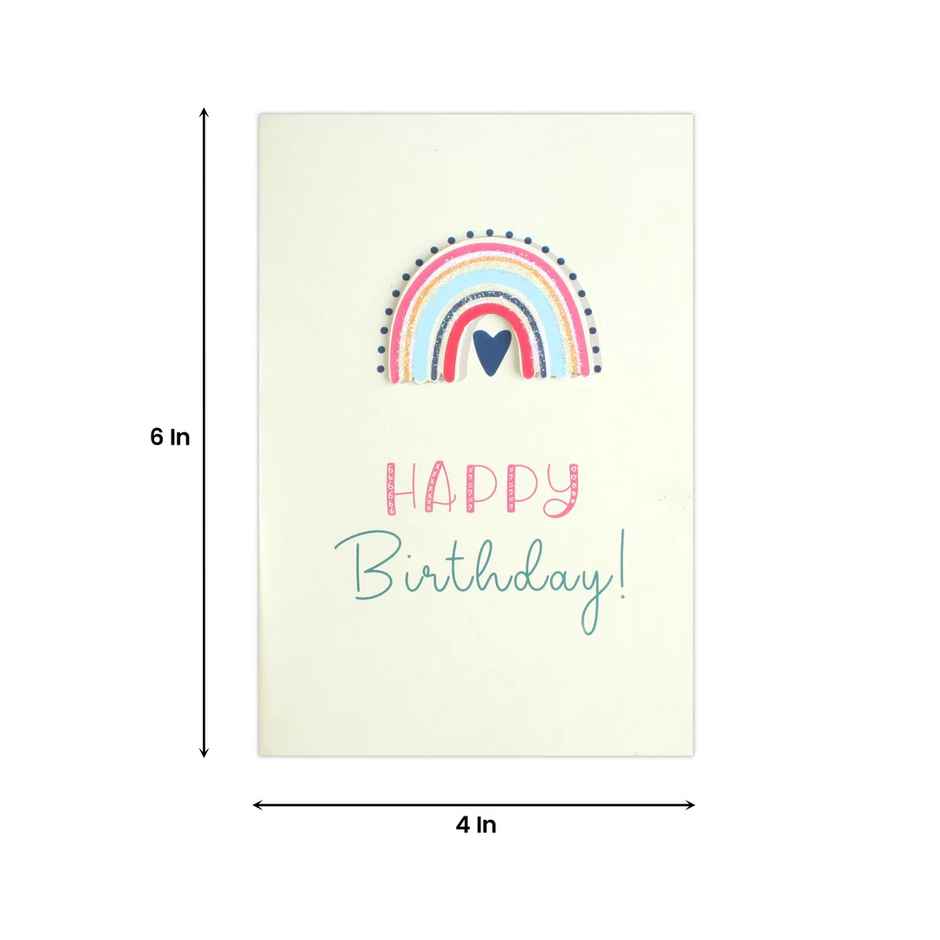 Itsy Bitsy Greeting Card & Envelope Birthday Rainbow 4 x 6 Inch 2 Pc Pb Lb