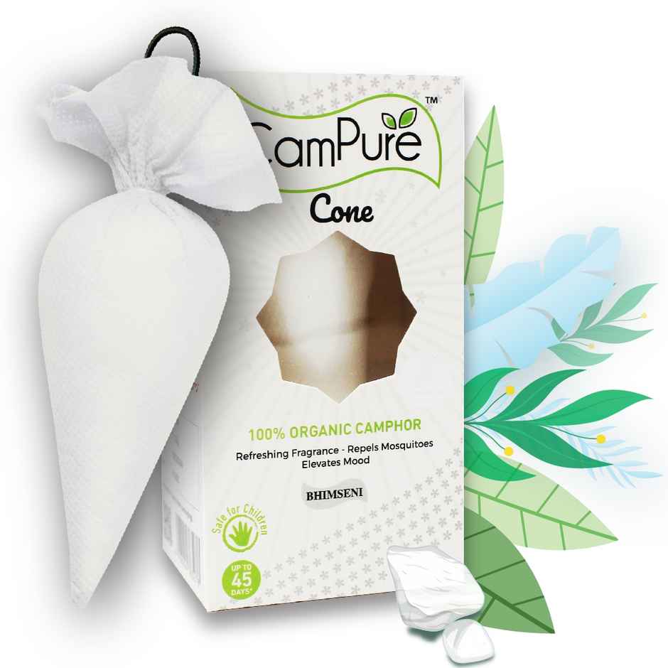 Campure Bhimseni Camphor Cone Air ,Car, Room Freshener