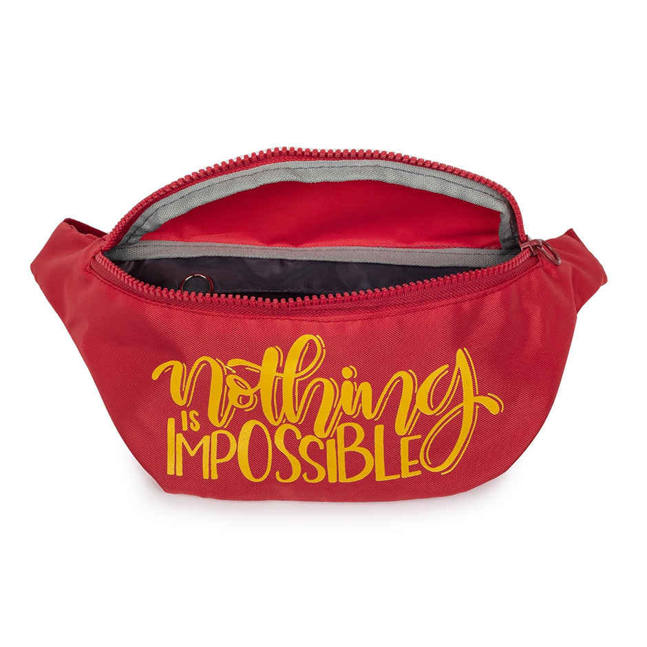 QIPS Unisex Polyester 2 L Waist Bag | Red