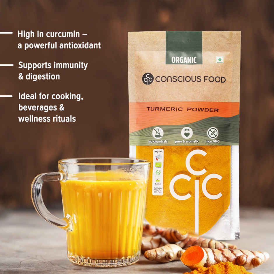 Conscious Food Turmeric Powder Organic & Iron-Pounded