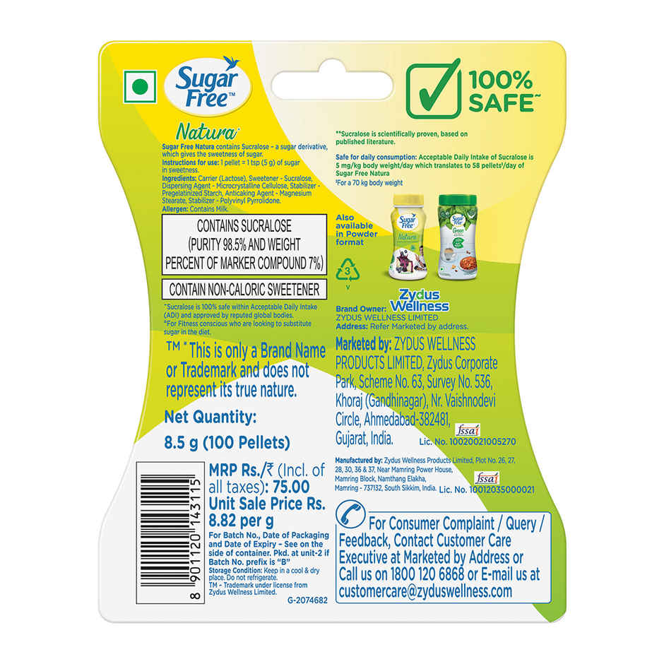 Sugar Free Natura Low Calorie Sweetener