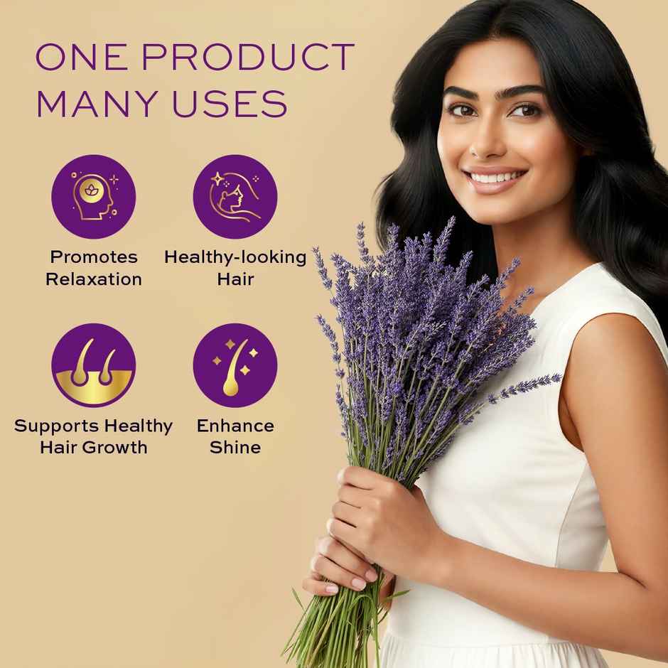 Parachute Advansed Lavender Essential Oil | 100% Pure | Long & Thick Hair | Soft & Shiny Hair