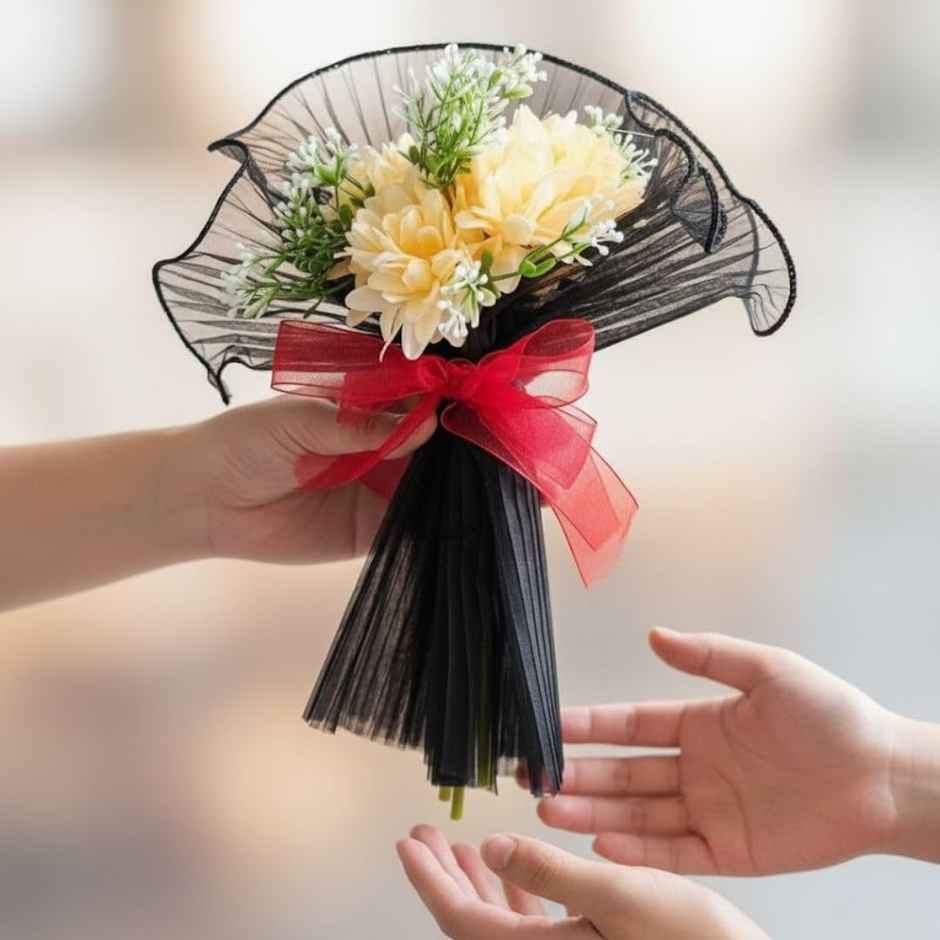 Artificial Dahlia Flower Bouquet | Satyam Kraft