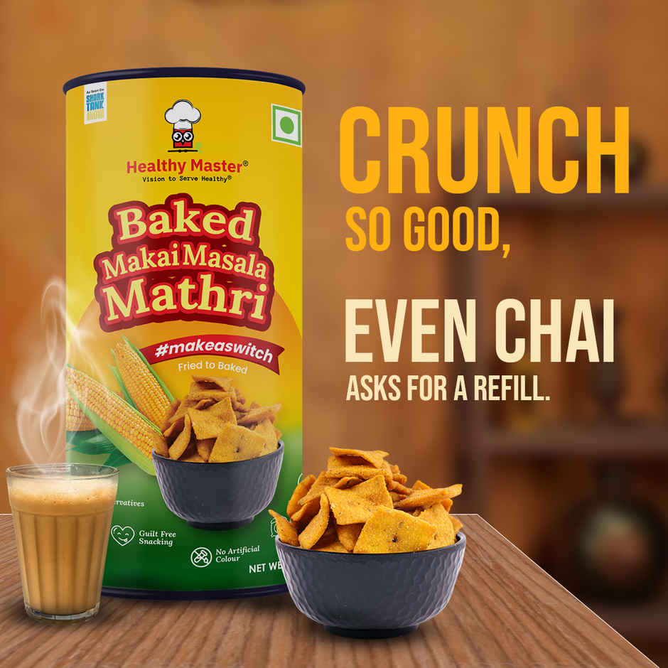 Healthy Master Baked Namkeen Mathri | Makai Masala