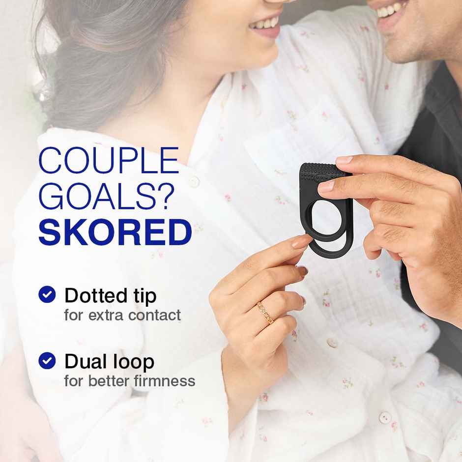 Skore Thrills Dual Strap Vibrating Ring | Compact & Convenient