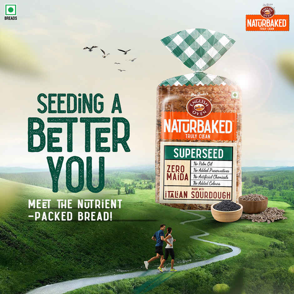Naturbaked Zero Maida Superseed Bread| Multigrain Bread | No Added Preservatives | Clean Label