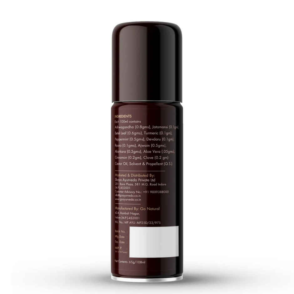 Go Ayurveda Dhanvantri Pain Relief Spray For Joint, Muscle & Back Pain|With Clove & Cinnamon