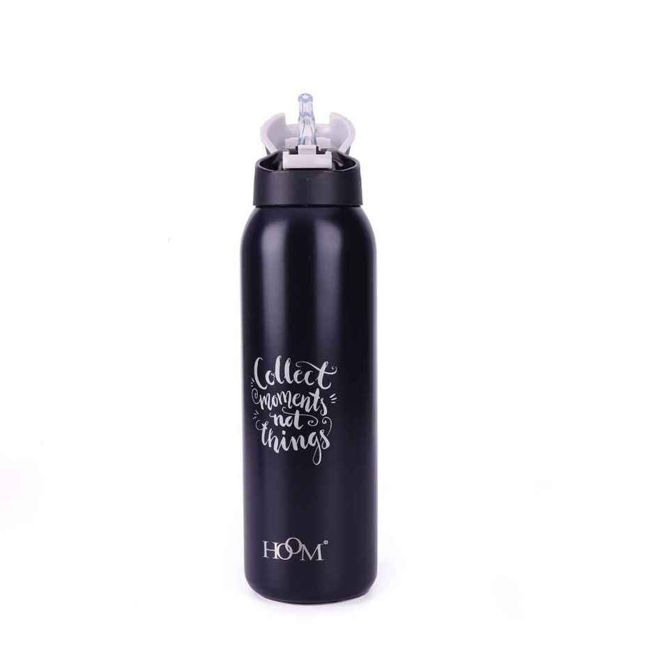 Hoom 304 Stainless Steel Vacuum Insulated Straw Sipper Bottle | 600 ml | Assorted
