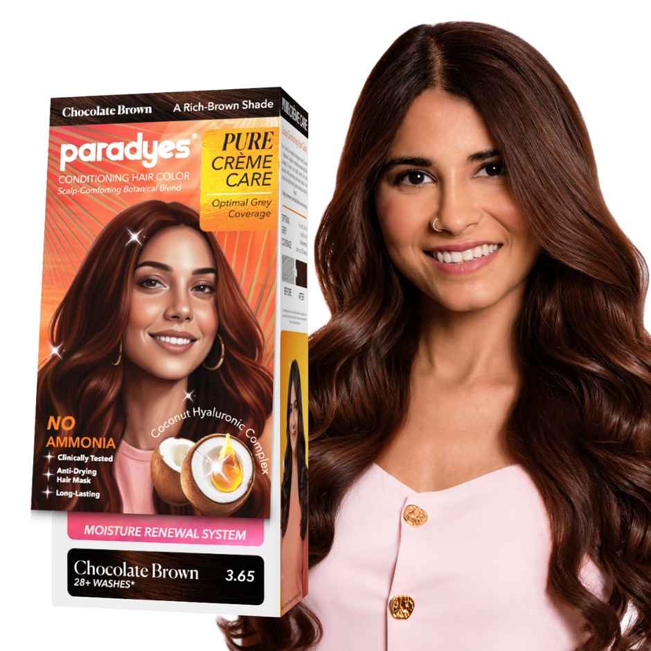 Paradyes Pure Creme Care No Ammonia Hair Color | Chocolate Brown 3.65