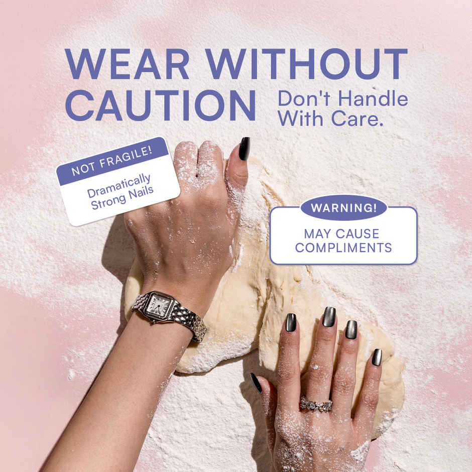 Gush Beauty Nailed It | Reusable Luxury Press On Nails With Application Kit - Wifey Energy Cat Eye