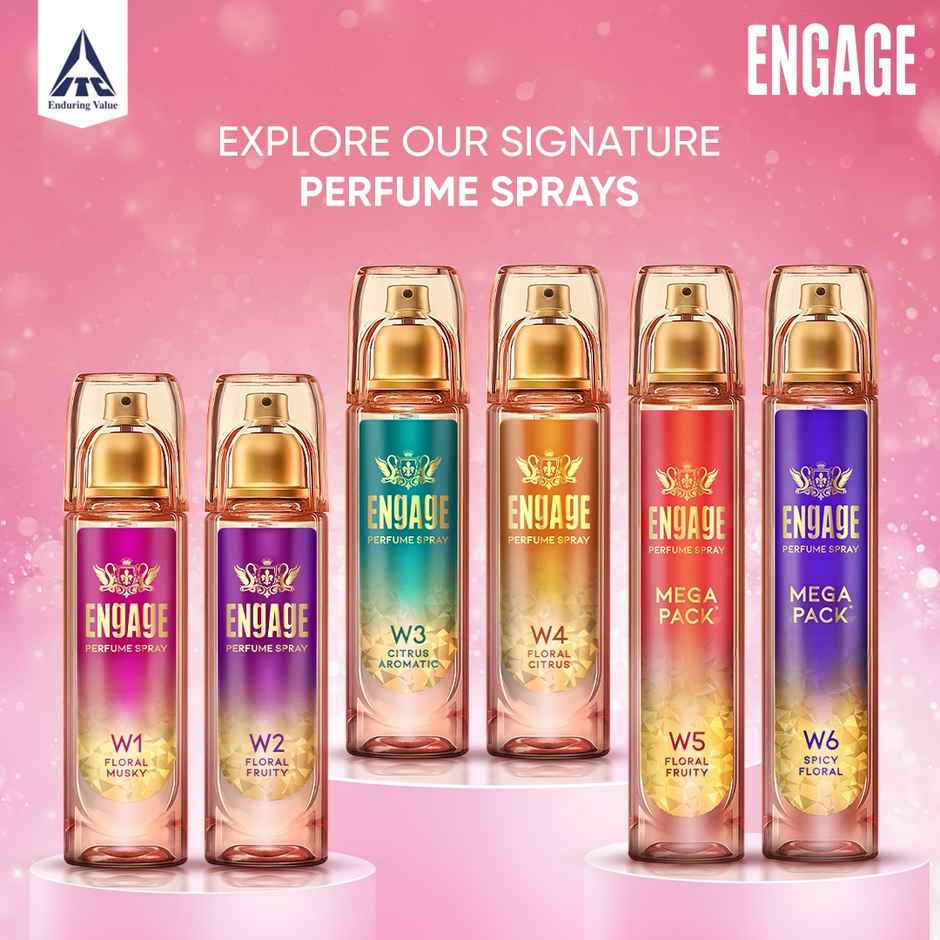 Engage W1 Perfume Spray for Women 120ml | Fruity & Floral | 24 hr Freshness | Long Lasting