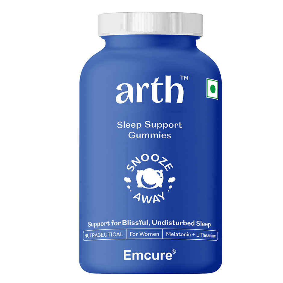 Arth By Emcure Melatonin Gummies | Sleep Gummies (Cranberry) with L-Theanine & Chamomile
