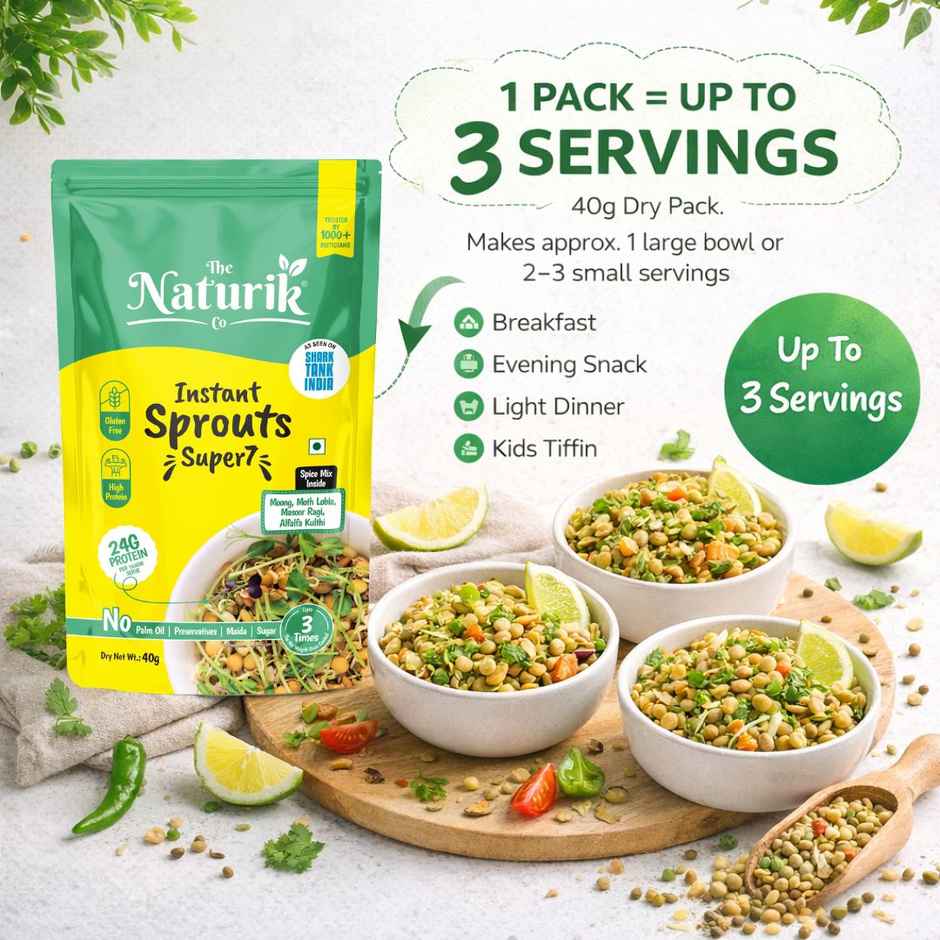 The Naturik Co High Protein Sprouts Mix Super 7 | Mixed Sprouts for Protein & Gut Health