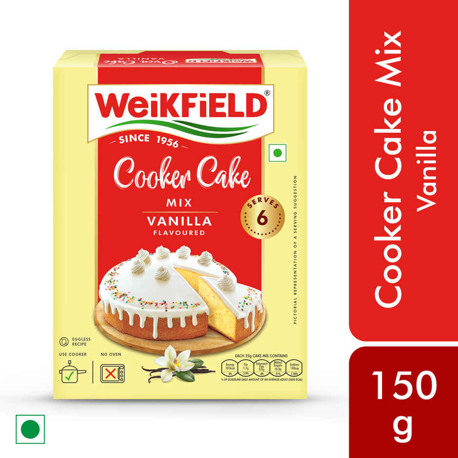 Weikfield Cooker Cake Mix Vanilla Flavoured Carton