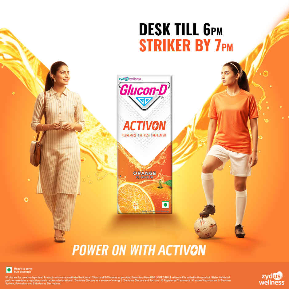Glucon-D Activon Ready to Drink Beverage | Orange Flavour