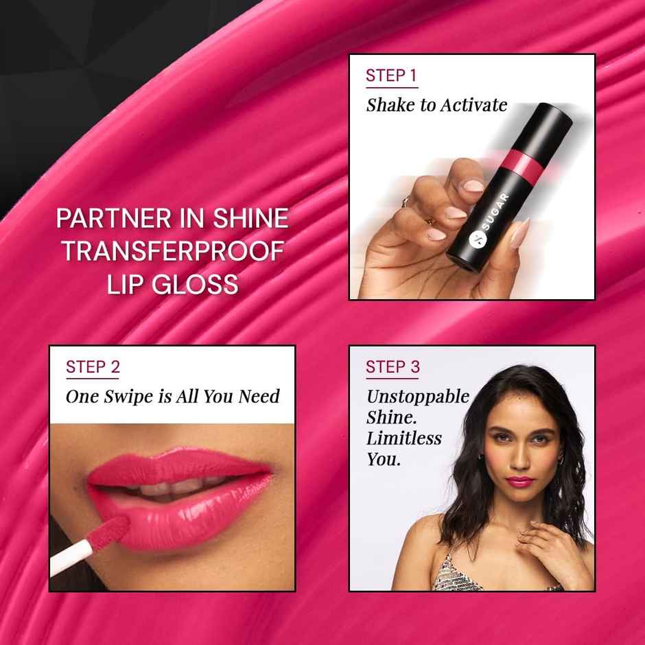 SUGAR Cosmetics Partner In Shine Transferproof Lip Gloss - 01 Cinnamon Champagne