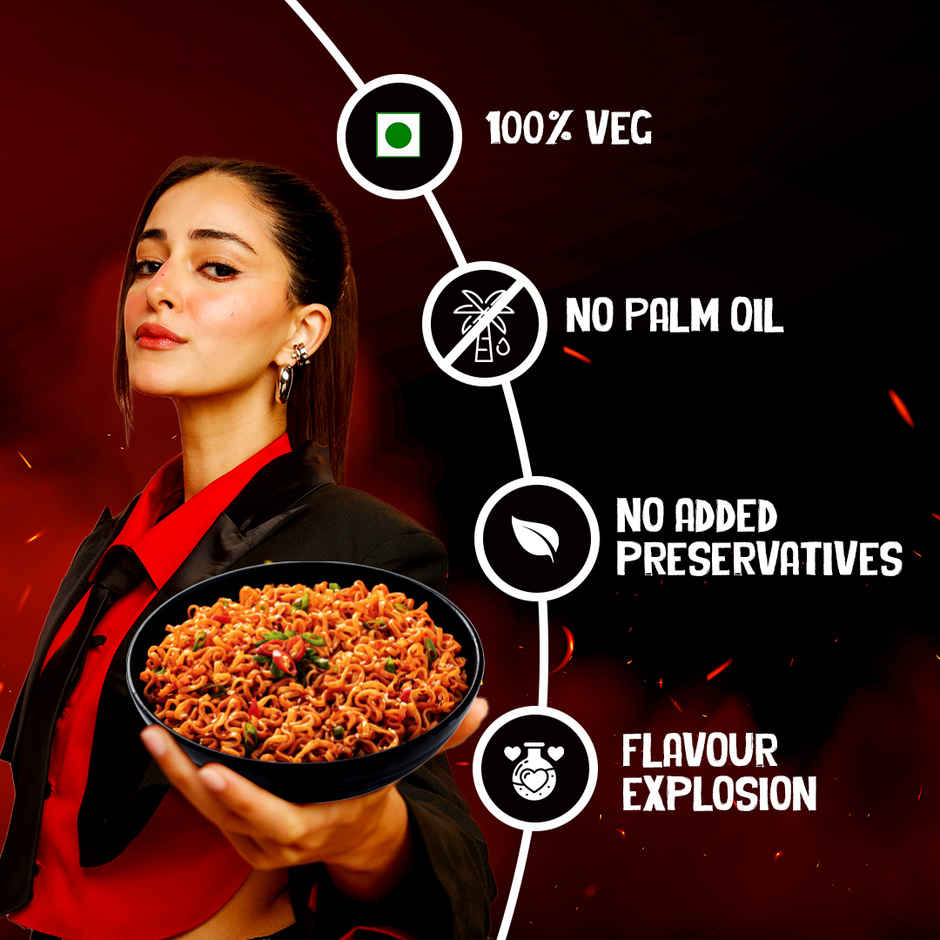 Too Yumm Hot n Spicy Korean Ramen Noodles Combo | Pure Veg, No Palm Oil Healthy K Bomb Spicy Noodles