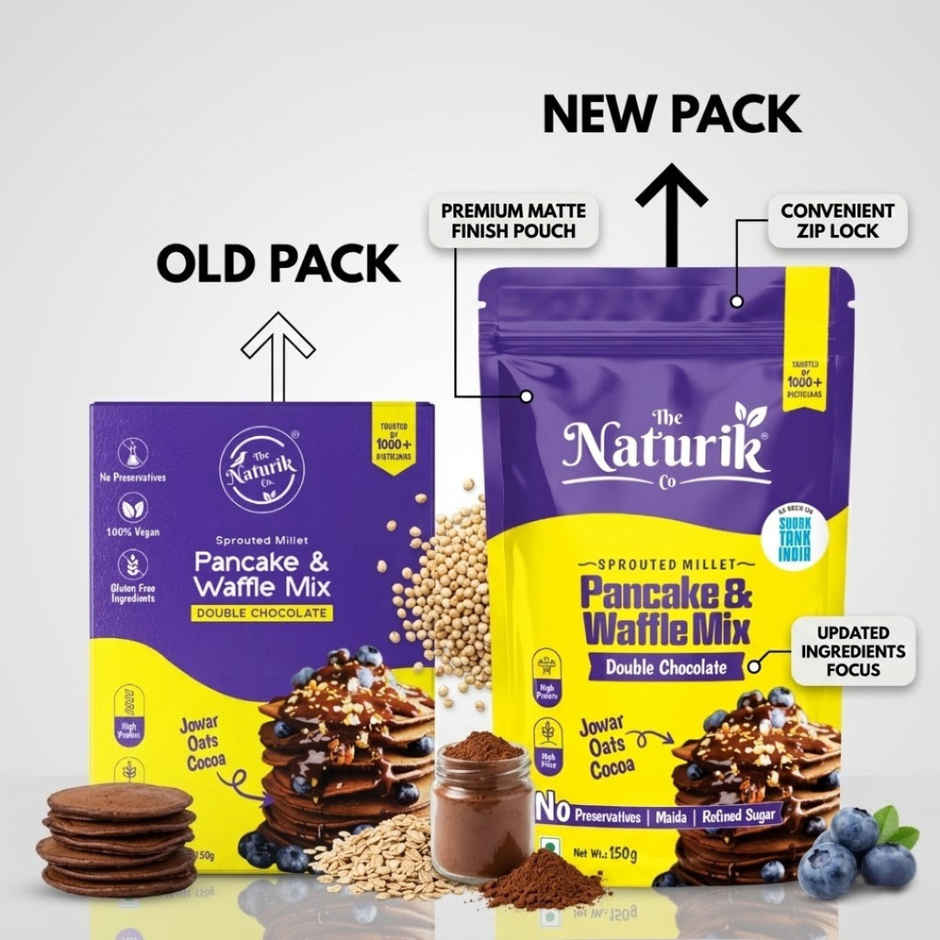 The Naturik Co High Protein Millet Pancake Double Chocolate