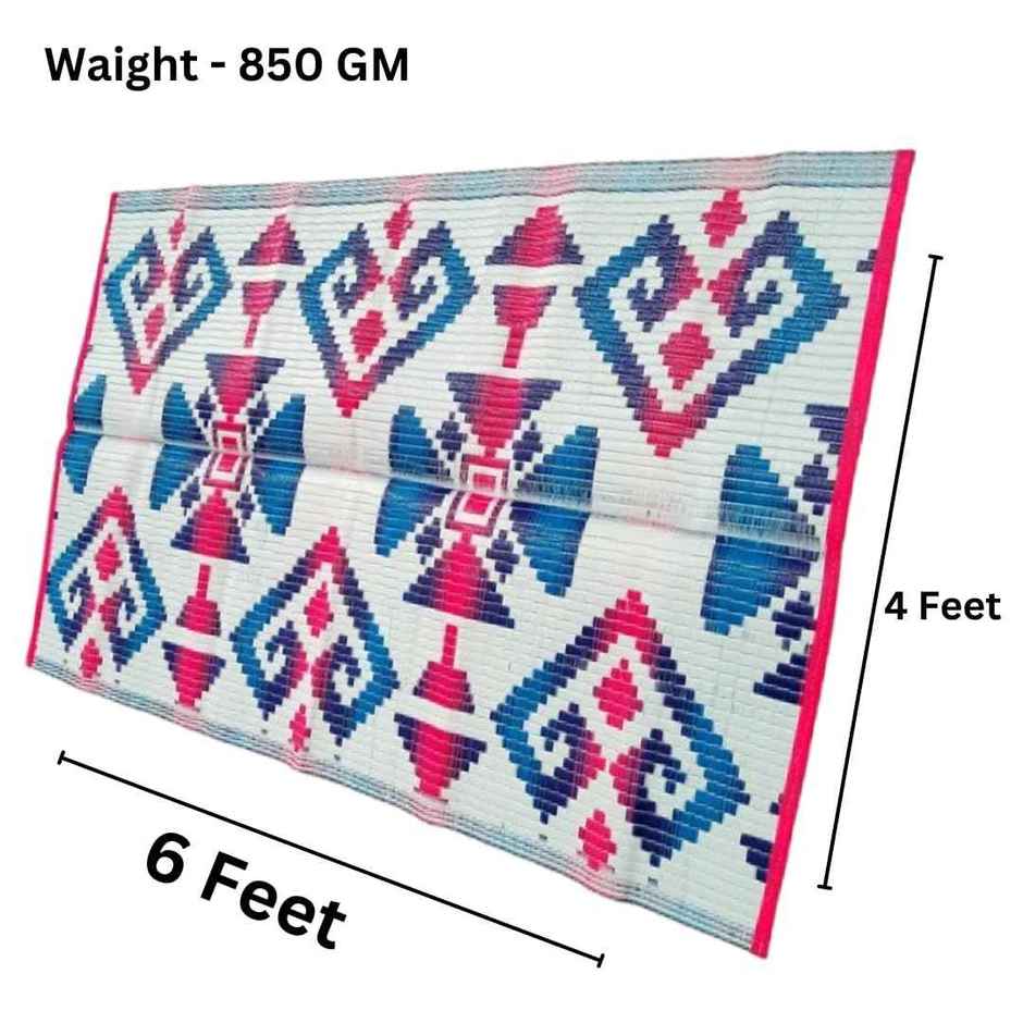 PP Floor Mat | Blue | 4 x 6 ft | Portable | Reversible