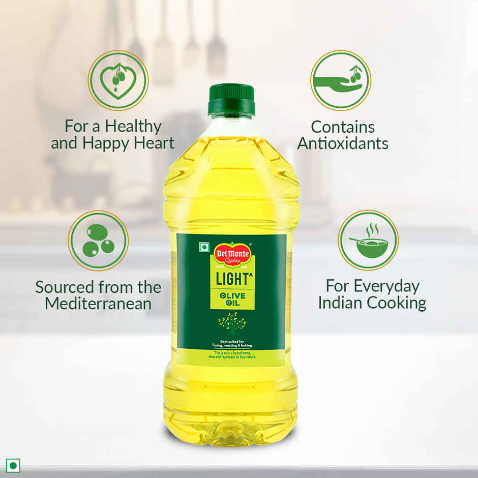 Del Monte Extra Light Olive Oil| Light Flavor| Suitable for Indian Cooking| Zero Cholesterol