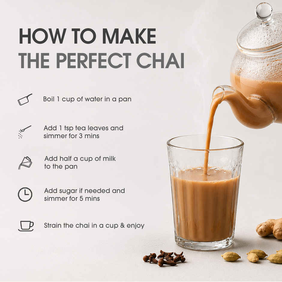 Teabox Kadak Chai | Premium Black Tea (CTC) with Strong Flavour and Aroma