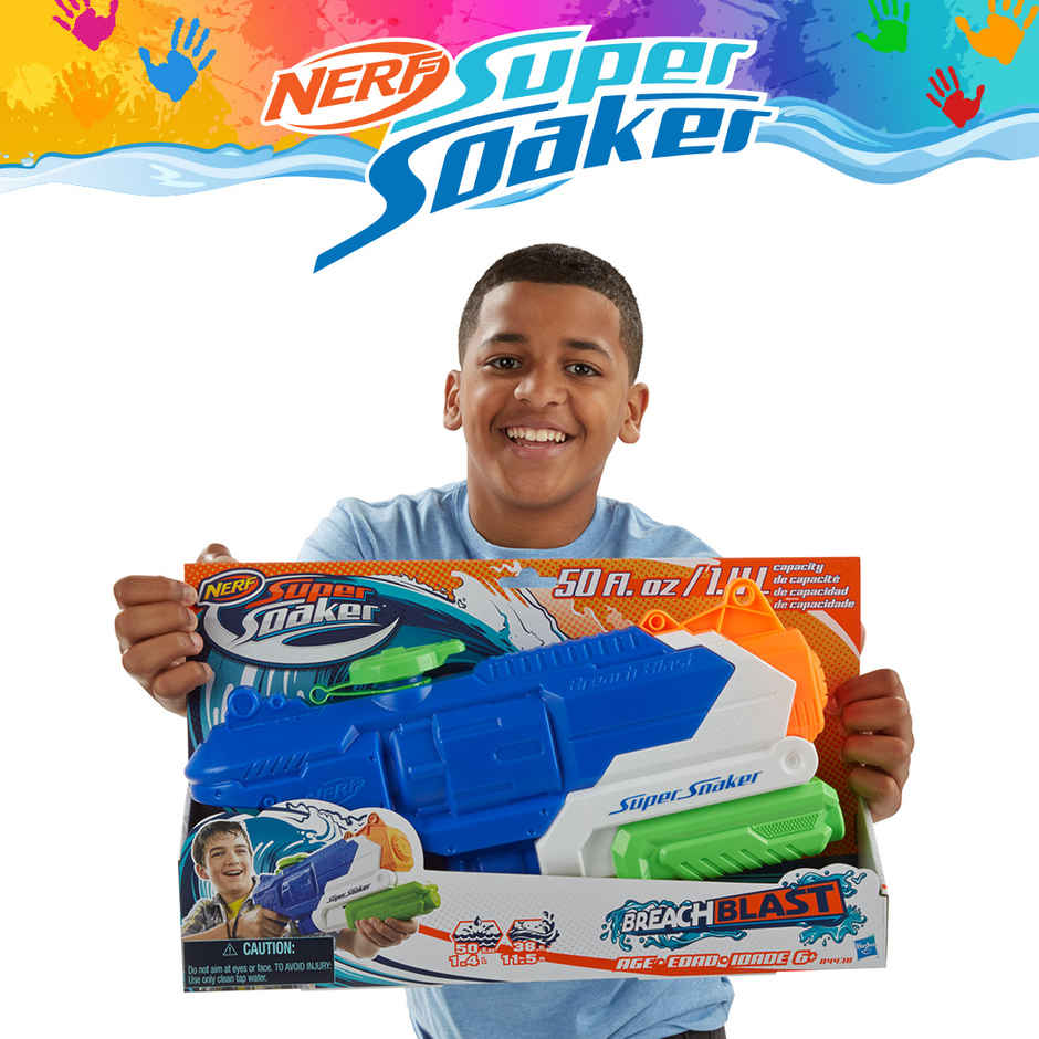 Hasbro Nerf Super Soaker Breach Blast | Holds Up To 1.4 liters Of Water