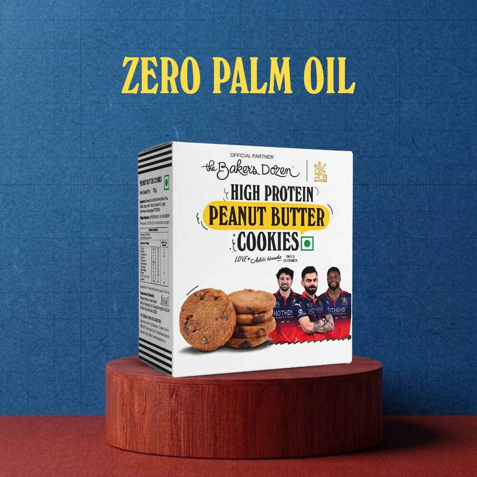 The Baker's Dozen Peanut Butter Cookies | High Protein Cookies | Premium Biscuit Handmade Cookies