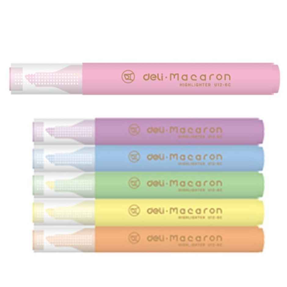 Deli EU12-6C Highlighter, Marker Pen, 6 Assorted Highlighters