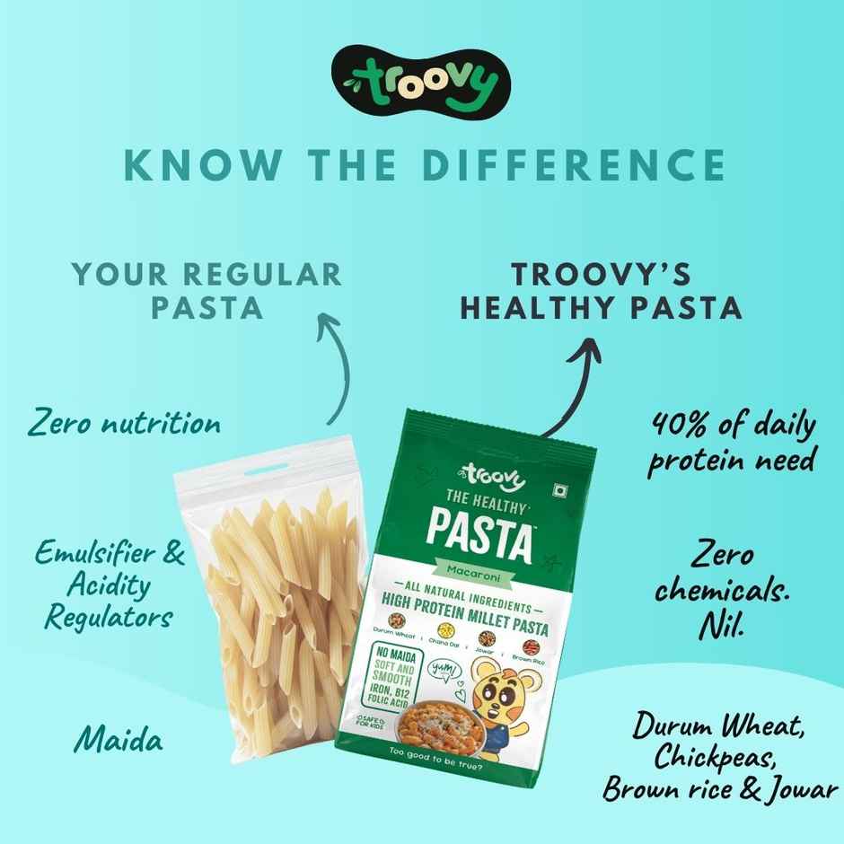 Troovy Healthy High Protein Macaroni Pasta (No Maida)
