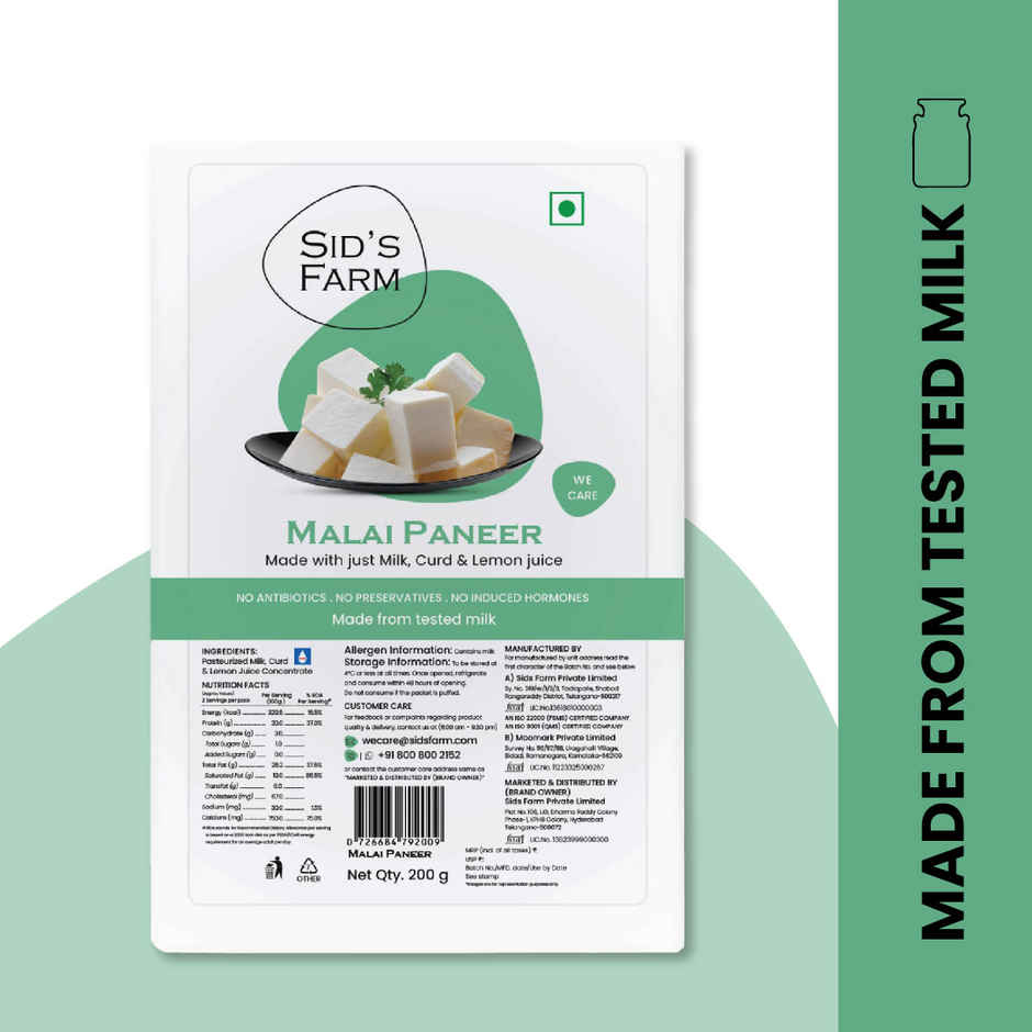 Sid's Farm Malai Paneer Combo