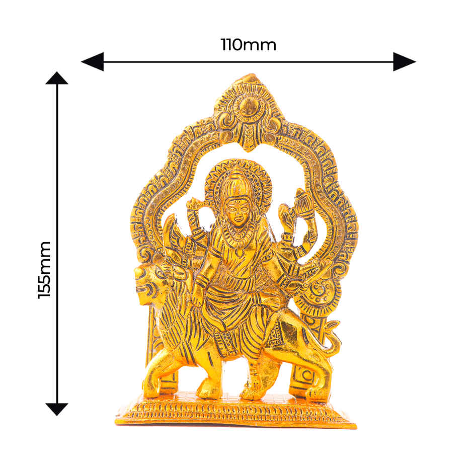 Sherawali Maa Mehrab Design | Gold Polish | Devnidhi